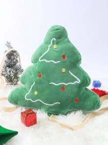 1pc Christmas Tree & Ball Shaped Pillow (with Pillow Core) | SHEIN