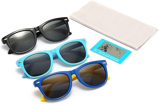 FANNYGO 3 Pack kids sunglasses for Boys Girls Kids Polarized Sunglasses | Amazon (US)