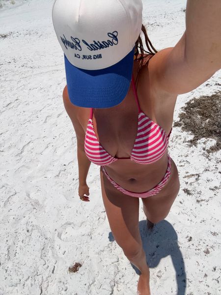 Todays bikini! Size L in the top & M in the bottoms! The pattern comes in a ton of colors! Actual hat is from  Coastal Cowboy! 

#LTKTravel #LTKFindsUnder50 #LTKSwim