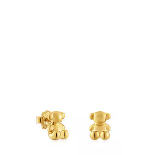 Bold Bear 10 mm bear Earrings with 18kt gold plating over silver | TOUS USA