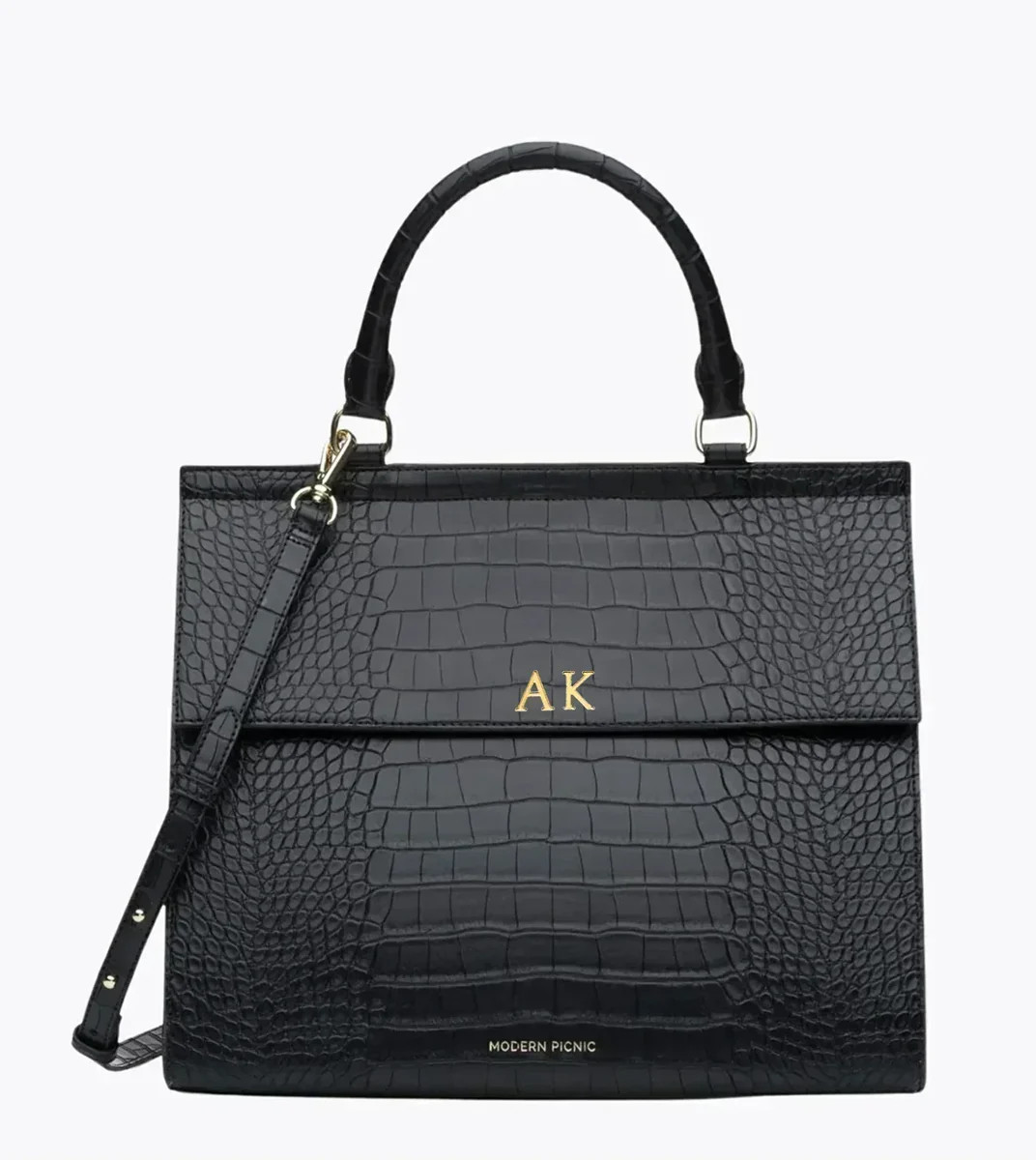 THE LARGE LUNCHER - BLACK CROC | Modern Picnic