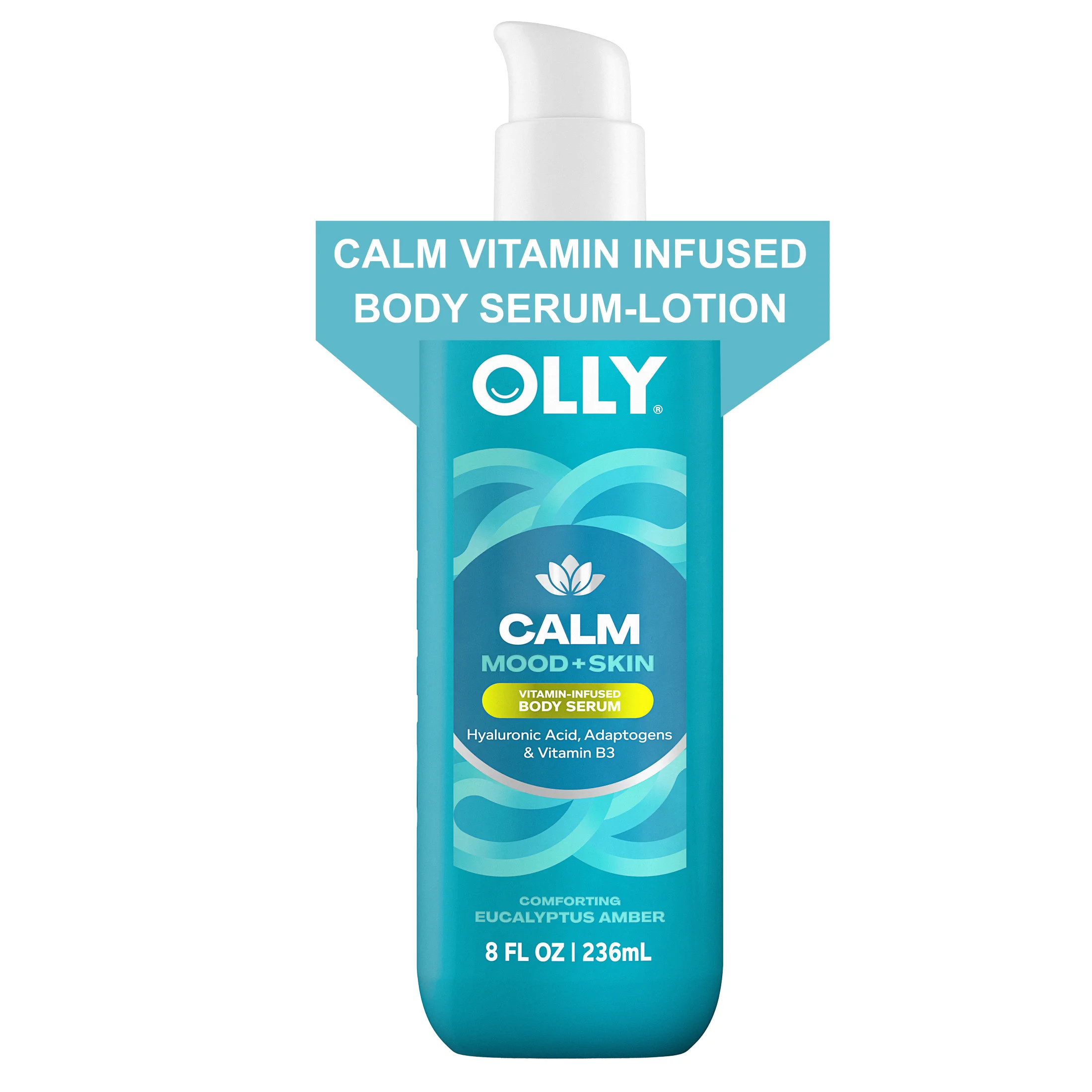 OLLY Calm Body Serum Lotion Repairs Skin Barrier & Soothe Stress Eucalyptus Amber, 8 oz | Walmart (US)