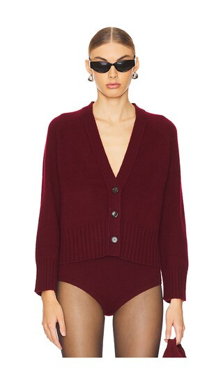 Emily Cardigan in Burgundy | Revolve Clothing (Global)