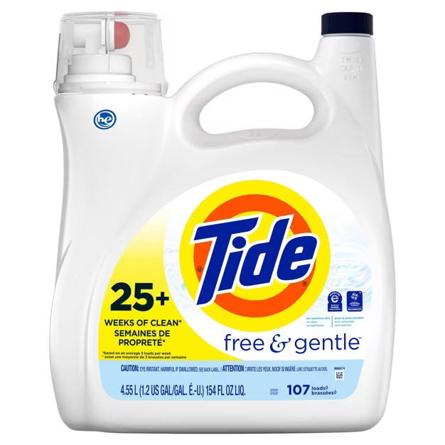 Tide High Efficiency Liquid Laundry Detergent - Free & Gentle | Target