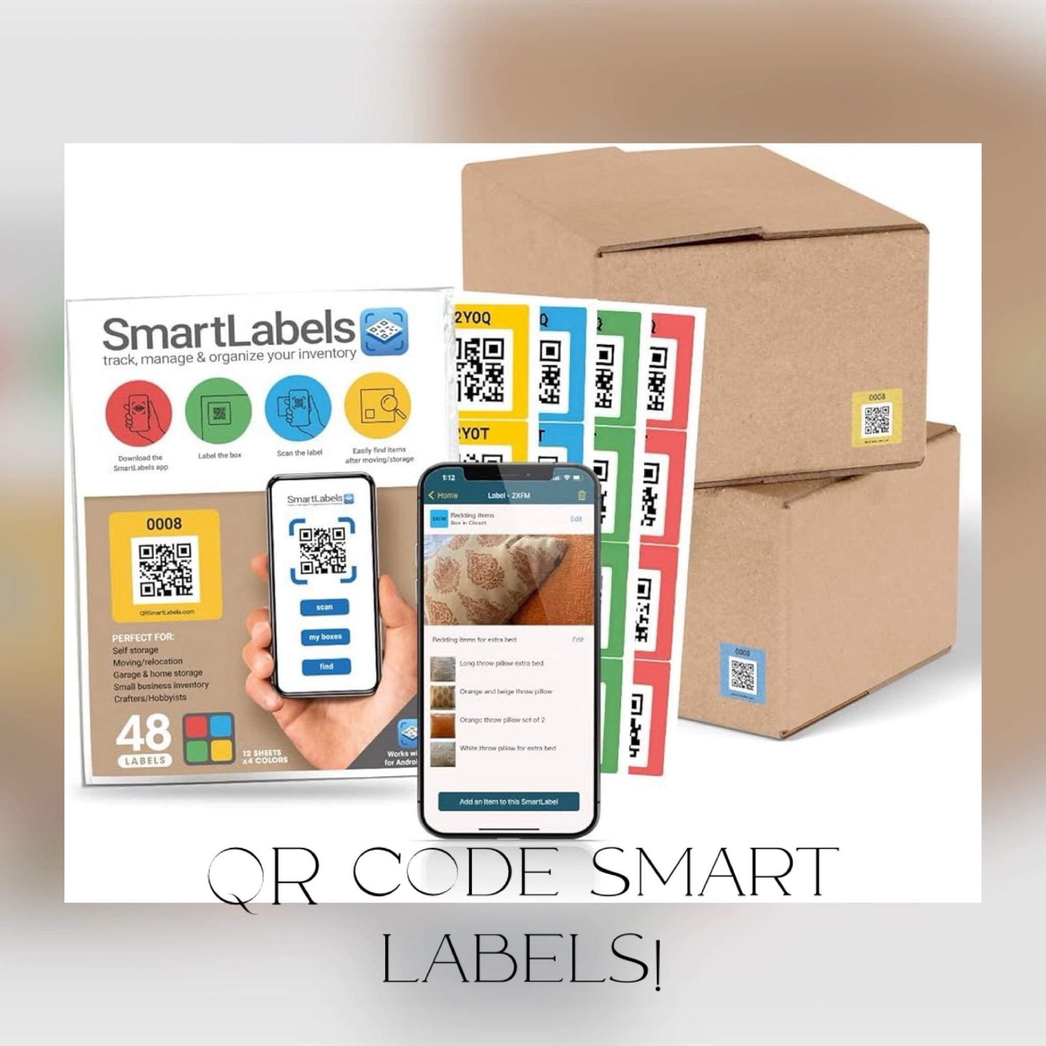 QR codes smart labels! Scan the we code and see what’s inside your storage boxes!  

#LTKHome #LTKGiftGuide #LTKHoliday