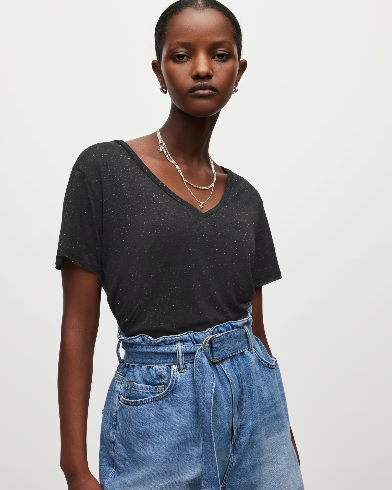 Emelyn Shimmer T-Shirt | AllSaints CA