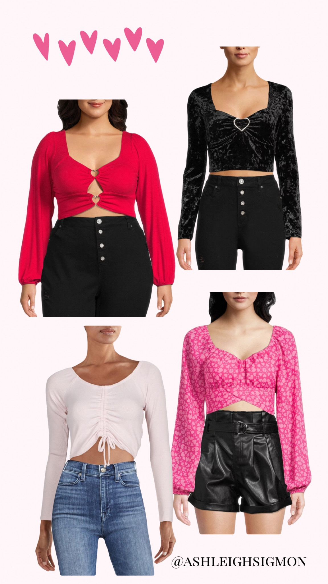 Crop top
Valentine's Day
Date night
Summer outfit
Pink red hearts
Cutout top

#LTKsalealert #LTKstyletip #LTKSeasonal