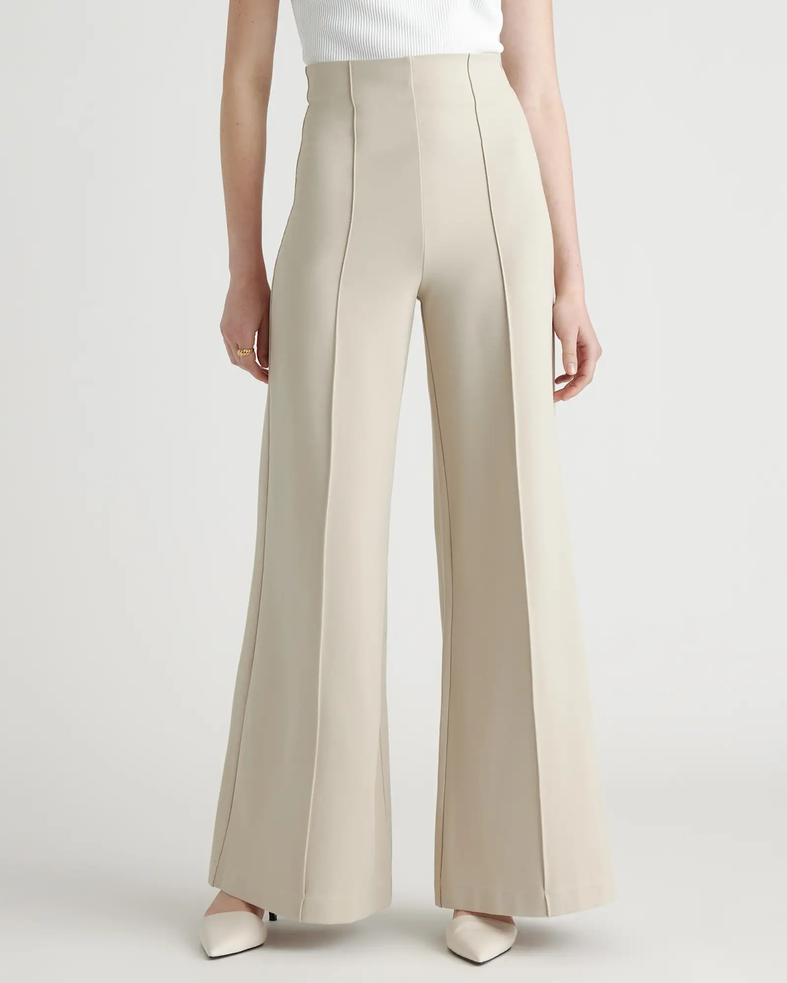 Ultra-Stretch Ponte Super Wide Leg Pants | Quince