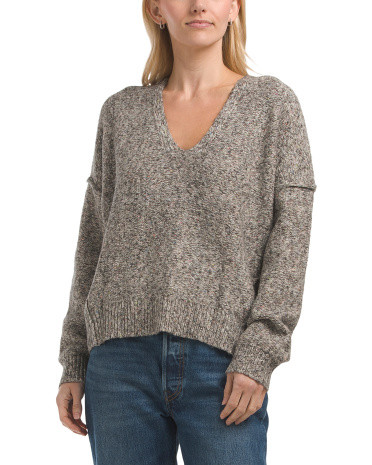 Malani V-neck Cropped Pull Over Sweater | TJ Maxx