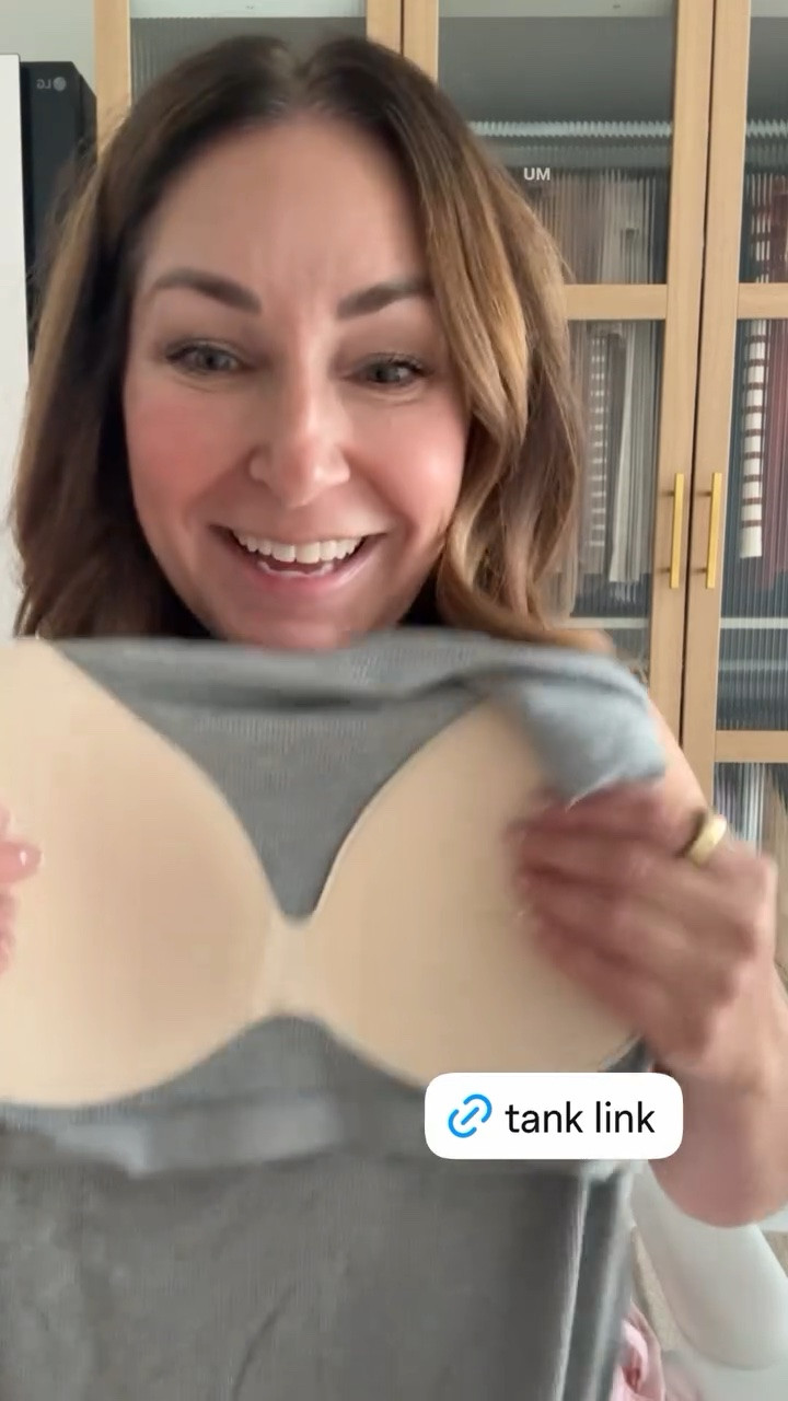 Tank top with embedded pads tts wearing large

#LTKOver40 #LTKMidsize