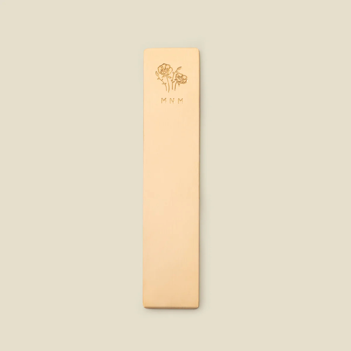 Birth Flower Bookmark | Personalize | Brass | Made By Mary | Made By Mary | Made By Mary