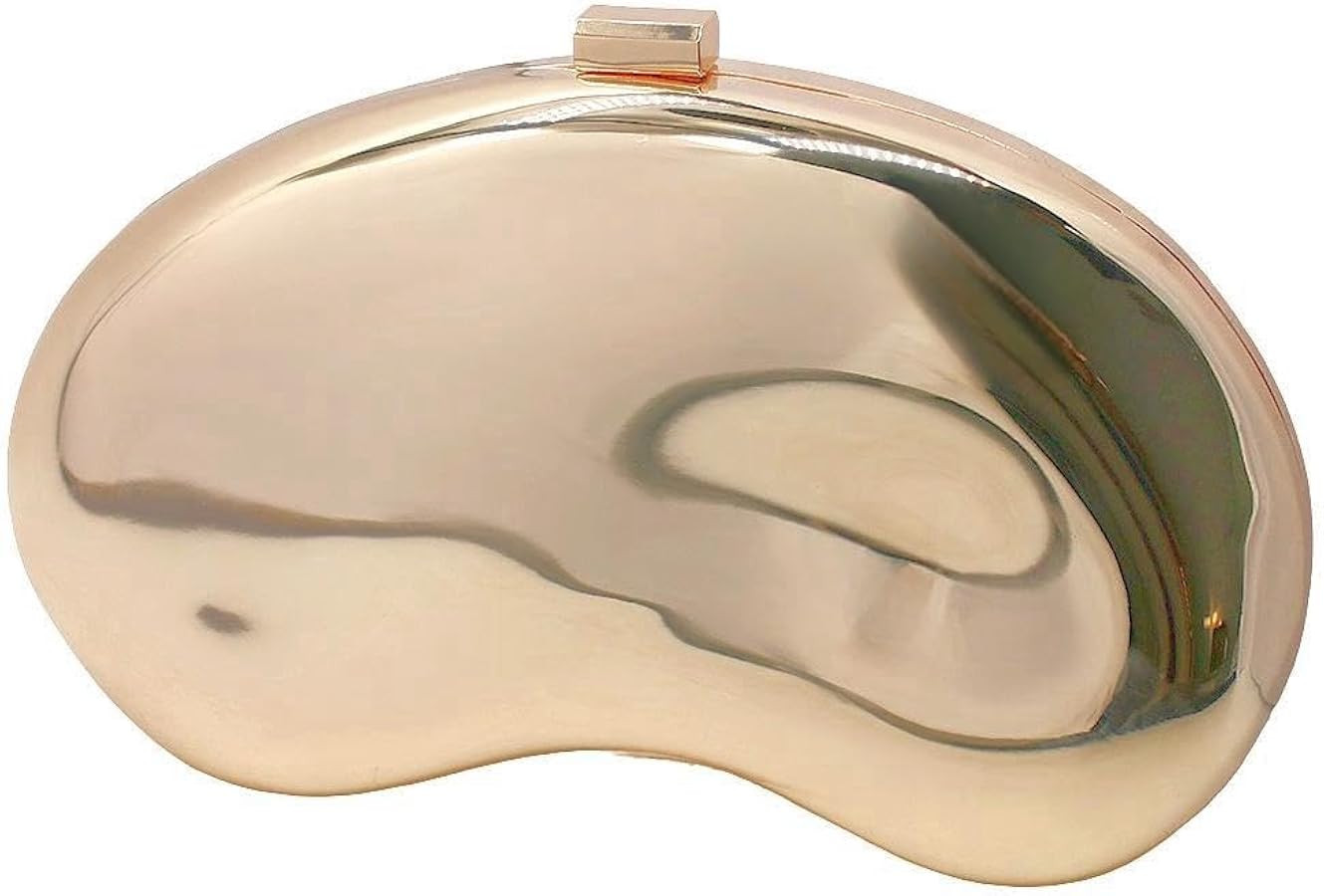 Women Sparkly Acrylic Clutch Bag Metallic Evening Handbag Cute Shell Shape Purse Metal Chain Shou... | Amazon (US)