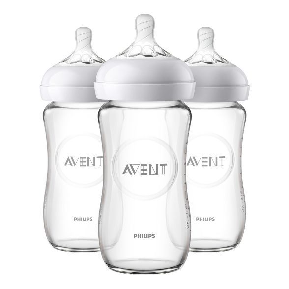 Philips Avent Natural Glass Baby Bottle - 8oz - 3pk | Target