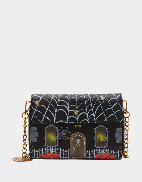 KITSCH HAUNTED HOUSE WALLET ON CHAIN BLACK | Betsey Johnson