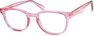 Zenni Women's Square Glasses Pink Plastic Full Rim Frame | Zenni Optical (US & CA)