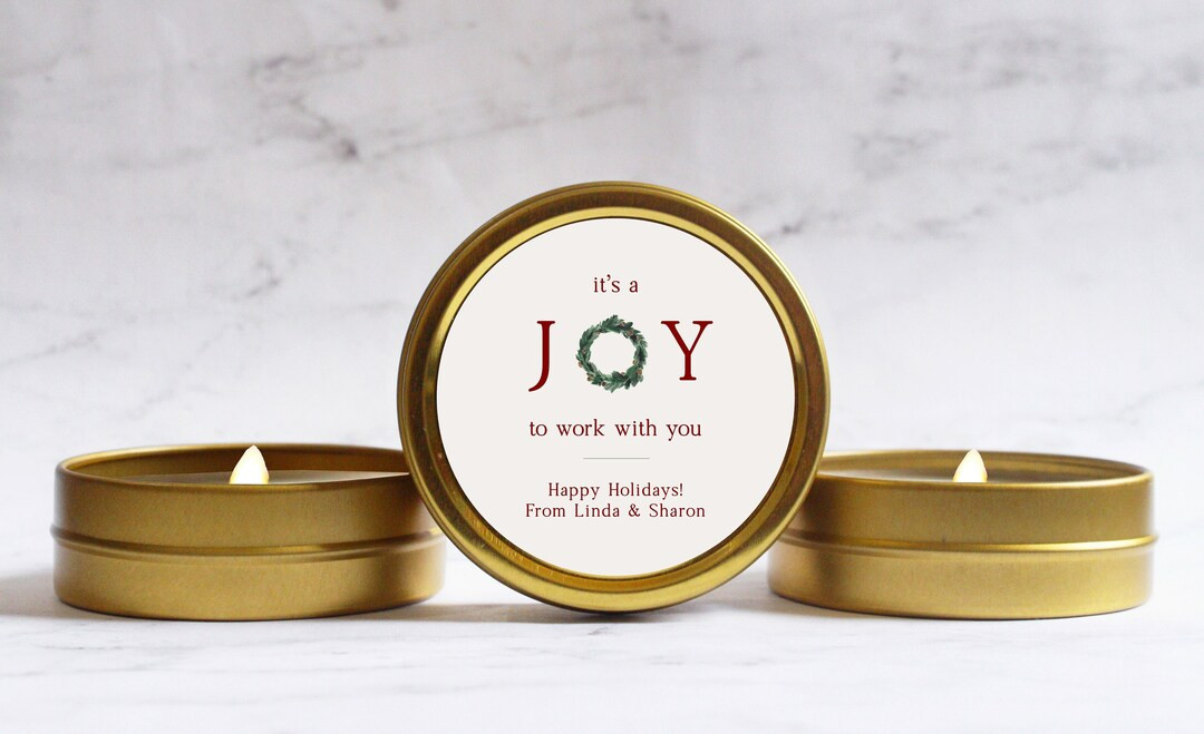 It's A Joy to Work With You Bulk Candle Gifts Personalized Employee Gifts Holiday Client Gifts - ... | Etsy (US)