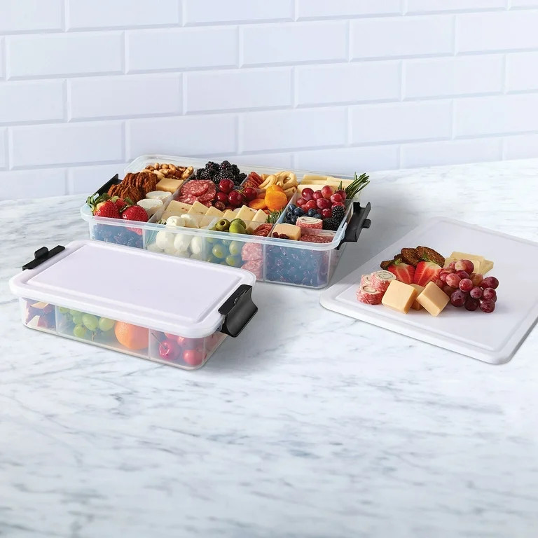 Sabatier Snacklebox 2 Piece Set with Cutting Board Lids | Walmart (US)