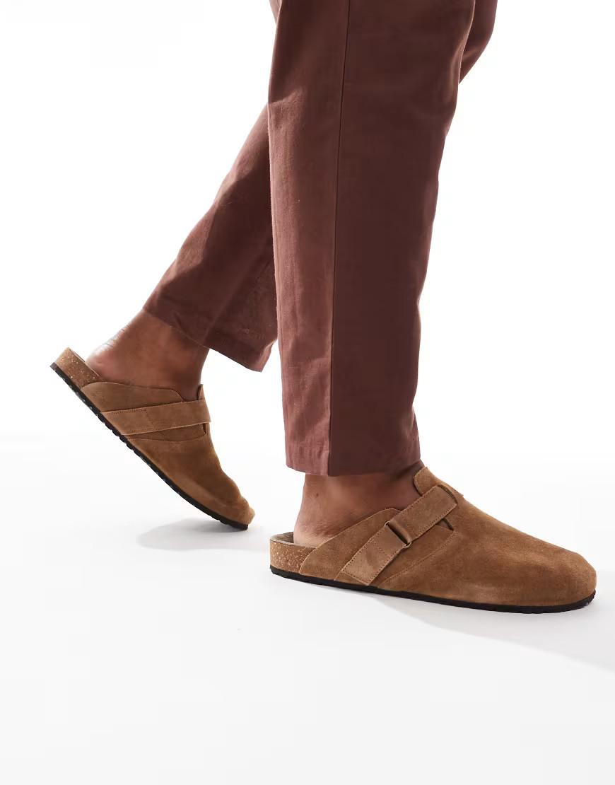 Jack & Jones suede mule in tan-Brown | ASOS (Global)