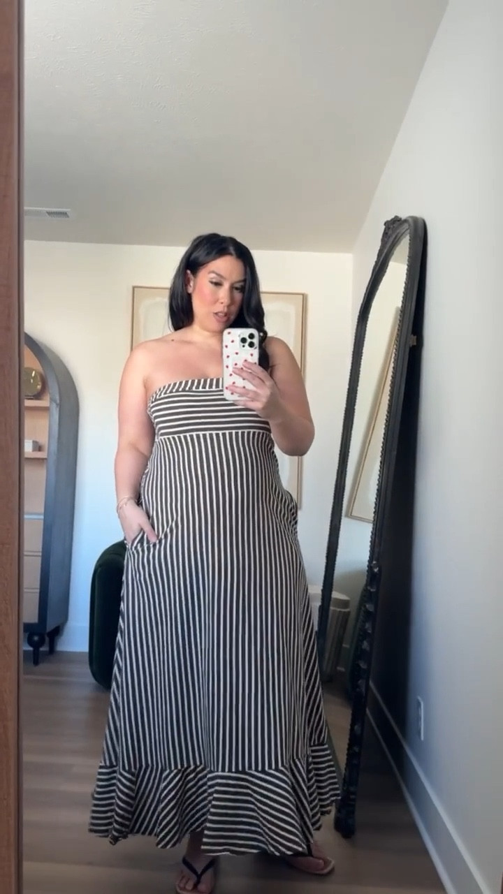 Love this striped dress! Midsize Free People finds! 
-
-
-
Midsize, Free People, Maxi dress, Dress, Midsize dress, Yellow dress, Brown dress, Spring finds 

#LTKootd #LTKMidsize #LTKSeasonal