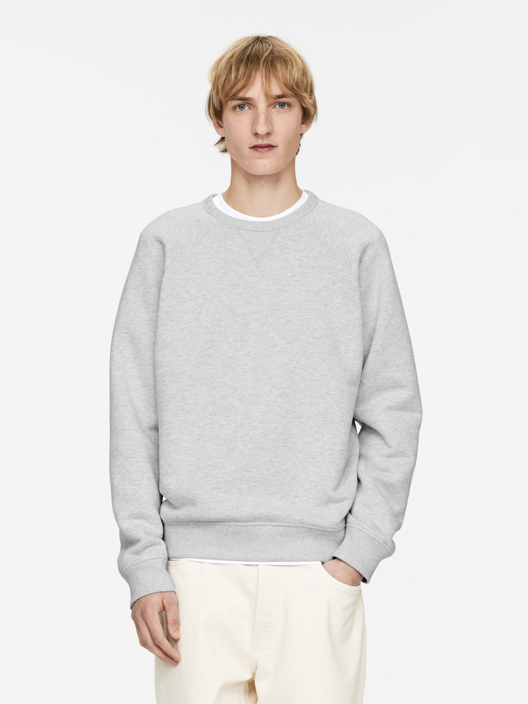 Loose-Fit Sweatshirt – Grey Melange – Men – ARKET GB | Arket UK