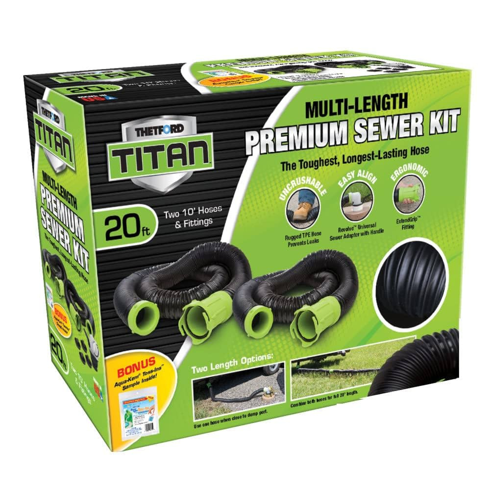 TITAN Fuel Tanks Titan 20 Foot Premium RV Sewer Hose Kit - Thetford 17902 | Amazon (US)