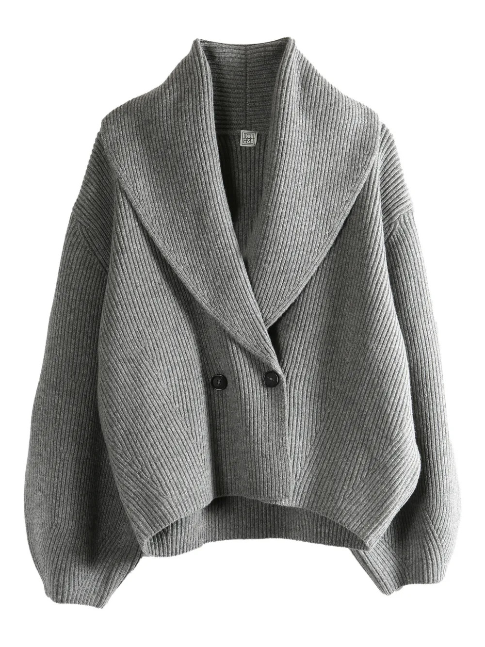 TOTEME double-breasted shawl-lapel Cardigan | Grey | FARFETCH FR | Farfetch Global