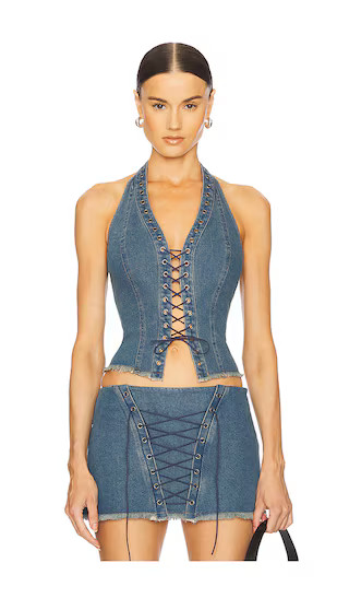 Selma Top in Indigo | Revolve Clothing (Global)