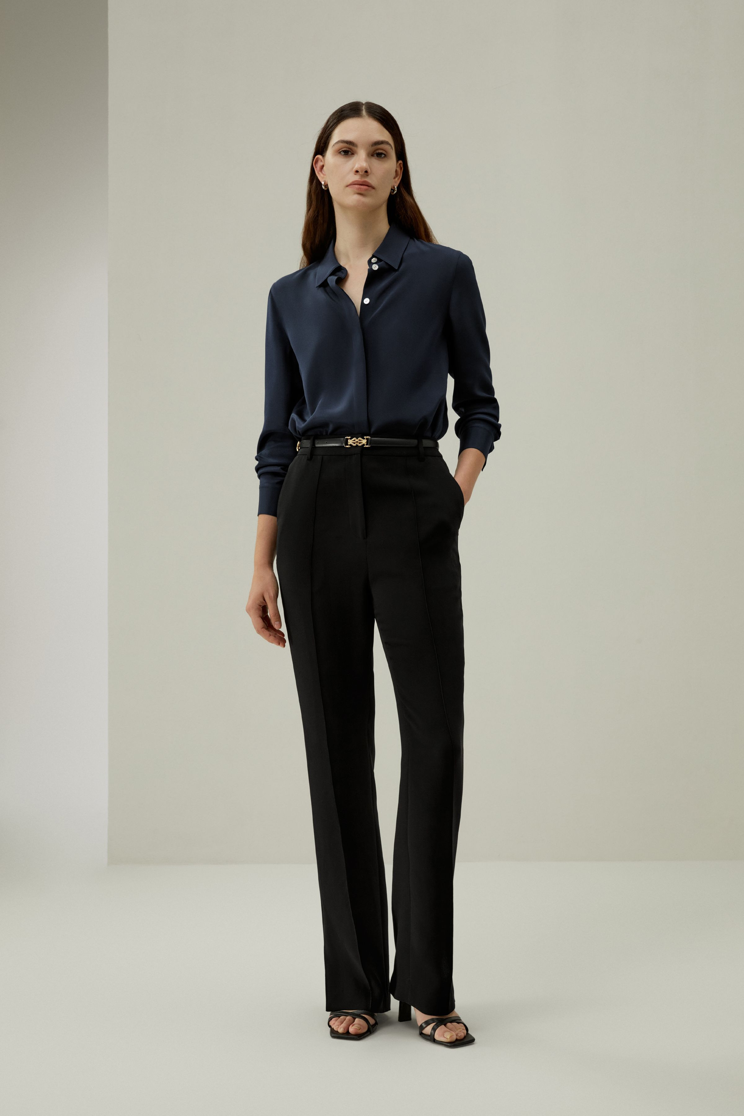 Graceful Button Up Silk Blouse | LILYSILK