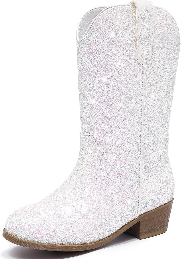 Glitter Girls Cowgirl Boots Sparkly Cowboy Dress Boots For Toddler To Big Kid Mid Calf Pointed To... | Amazon (US)