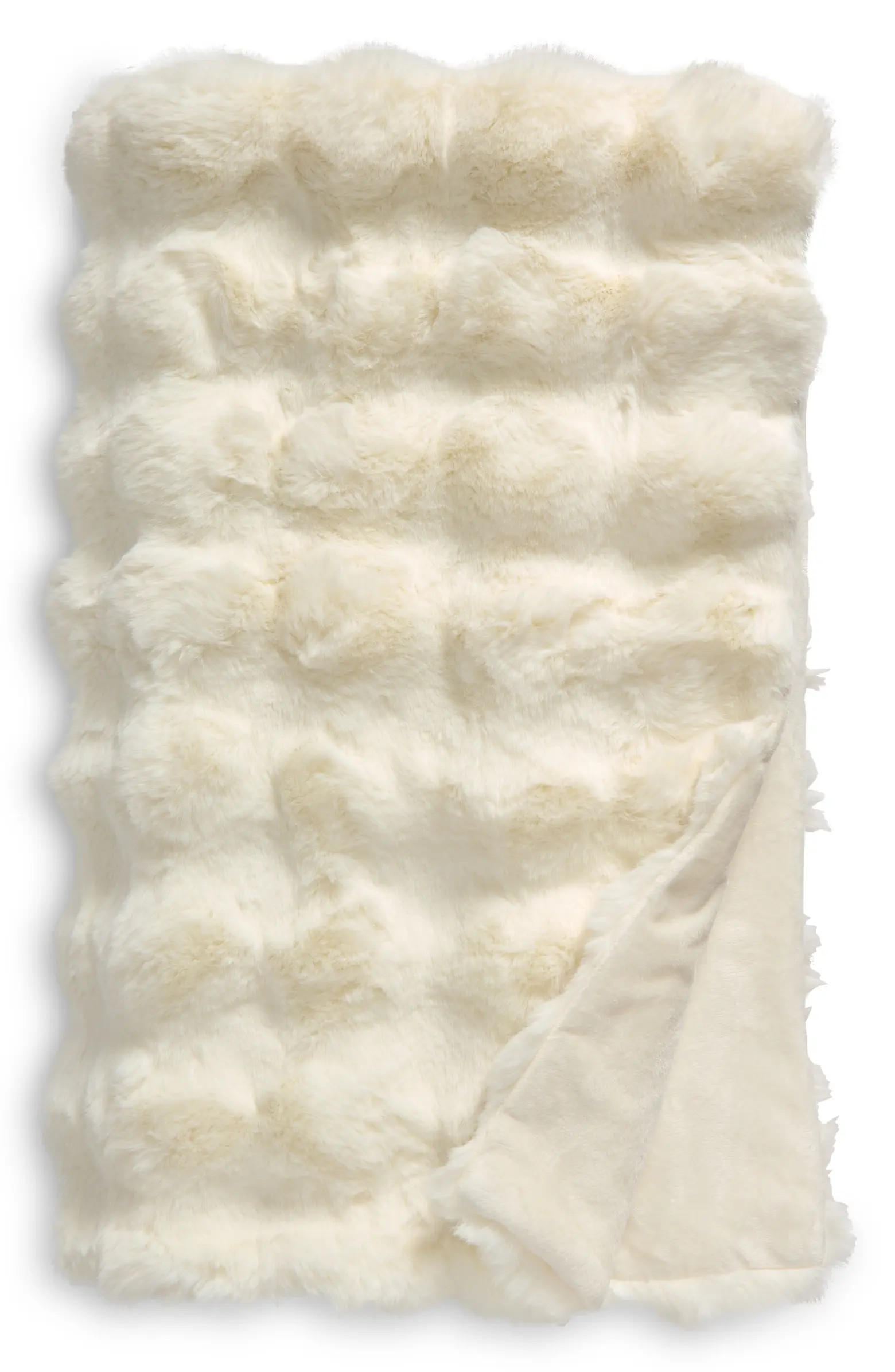 Bubble Faux Fux Throw Blanket | Nordstrom Rack