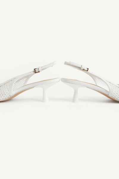Escarpins à bride arrière en mesh - Blanc - FEMME | H&M FR | H&M (FR & ES & IT)