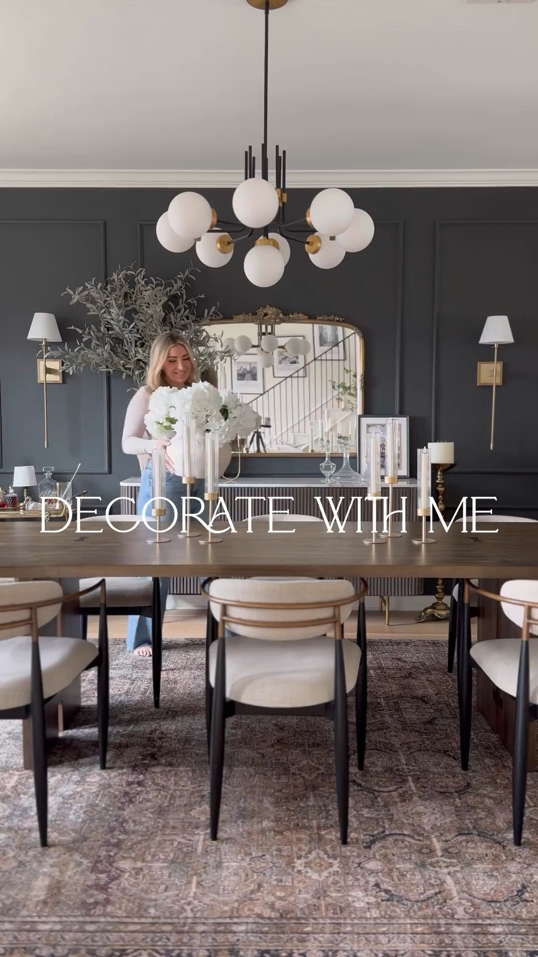 Winter home decor refresh! I used:

Dining room fading olive stems: 3 total 
Dining room hydrangeas: No longer available but linked similar!
Faux sage green branches: 5 total
Coffee table faux stems: 4 total
Black sideboard pussywillow stems: 4 total
Kitchen stems: 4 total


#LTKFindsUnder100 #LTKWatchNow #LTKHome