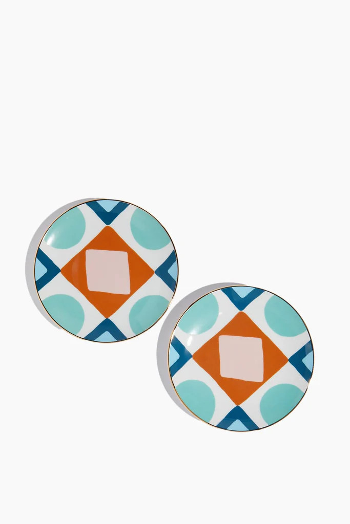 Aperitivo Plate in Diamond Dots - Set of 2 | Hampden Clothing