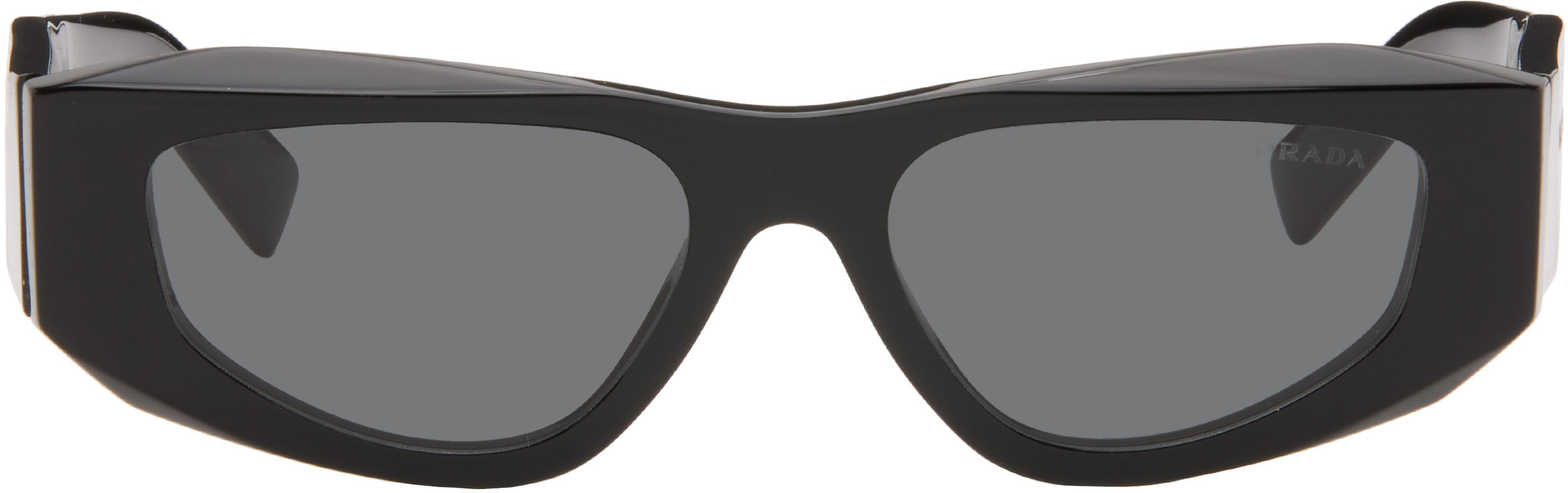 Prada Eyewear Black 'Prada Symbole' Sunglasses | SSENSE
