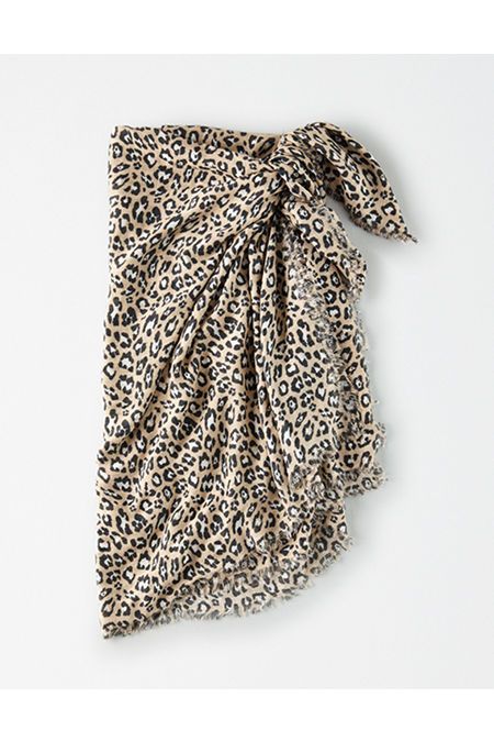 AE Leopard Sarong Women's Brown One Size | American Eagle Outfitters (US & CA)