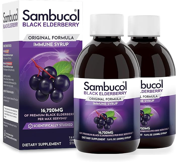 Sambucol Black Elderberry Syrup - Sambucus Syrup, Black Elderberry Liquid, Immune Support for Kid... | Amazon (US)