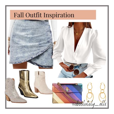 Thanksgiving outfit | Christmas outfit | jean skirt | holiday party outfit | holiday outfit 

#LTKSeasonal #LTKfindsunder50 #LTKitbag