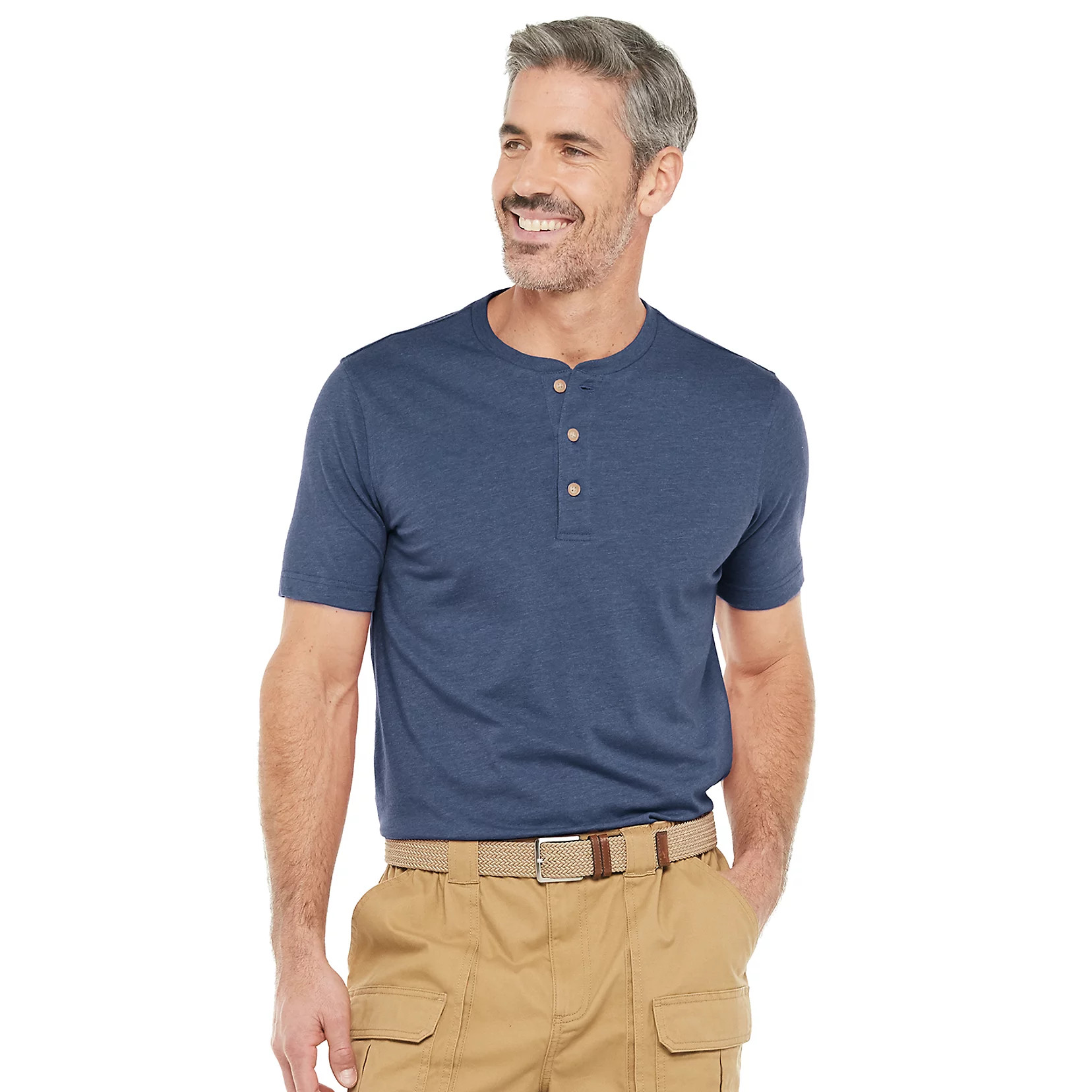 Men's Croft & Barrow® Classic-Fit Extra Soft Easy-Care Henley in Regular and Slim Fit | Kohl's