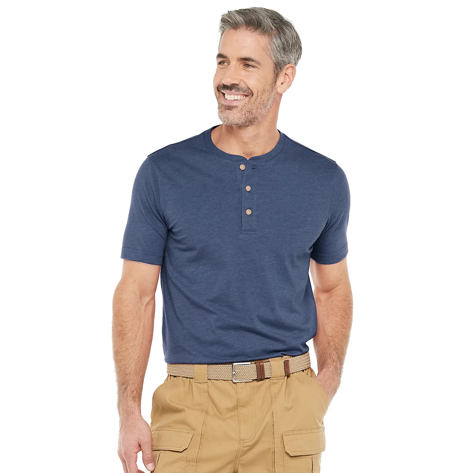 Men's Croft & Barrow® Classic-Fit Extra Soft Easy-Care Henley in Regular and Slim Fit | Kohl's
