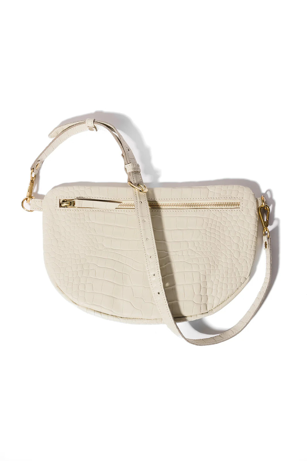 The Big Sling Bag, Ivory Croco | Abby Alley