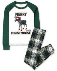 Unisex Kids Matching Family Long Sleeve 'Merry Christmoose 2021' Snug Fit Cotton Pajamas | The Ch... | The Children's Place