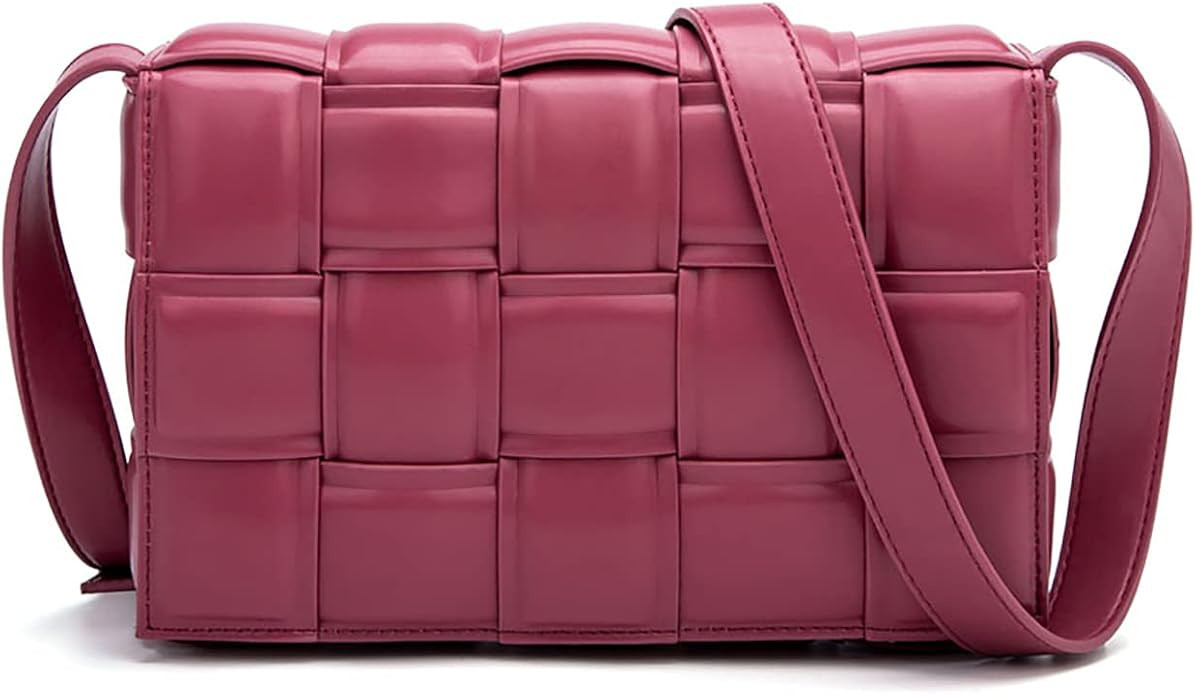 Woven Crossbody Handbag Purse for Women, Small Shoulder Messenger Bag Clutch Wallet Square Bag | Amazon (US)