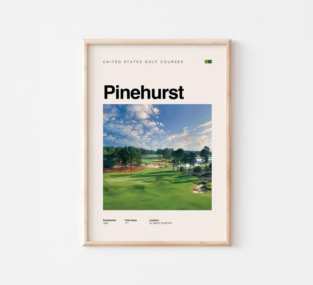 Pinehurst Golf Course Poster – Printable Gift for Golf Lovers - Minimal Style - Digital Downloa... | Etsy (US)