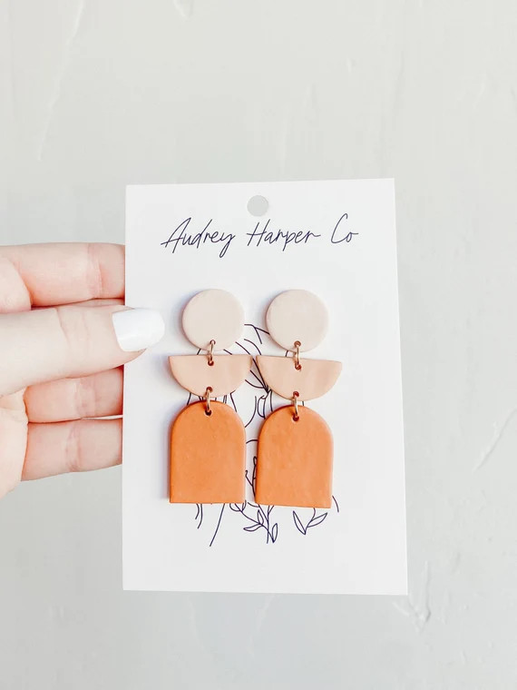 Ombré Clay Earrings  Polymer Clay Dangle Earrings  Colorful | Etsy | Etsy (US)