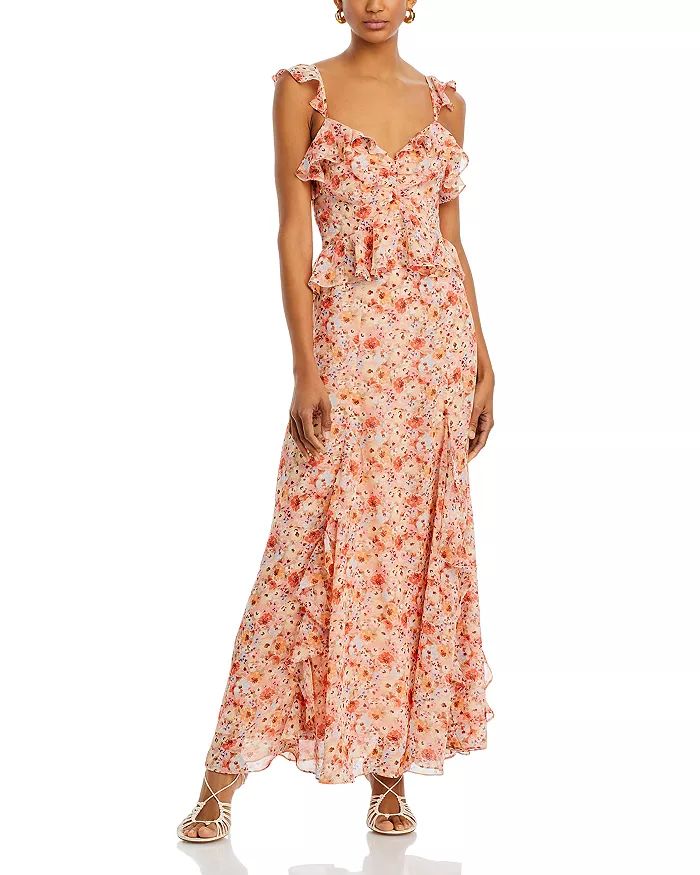 Floral Ruffle Trim Maxi Dress - 100% Exclusive | Bloomingdale's (US)
