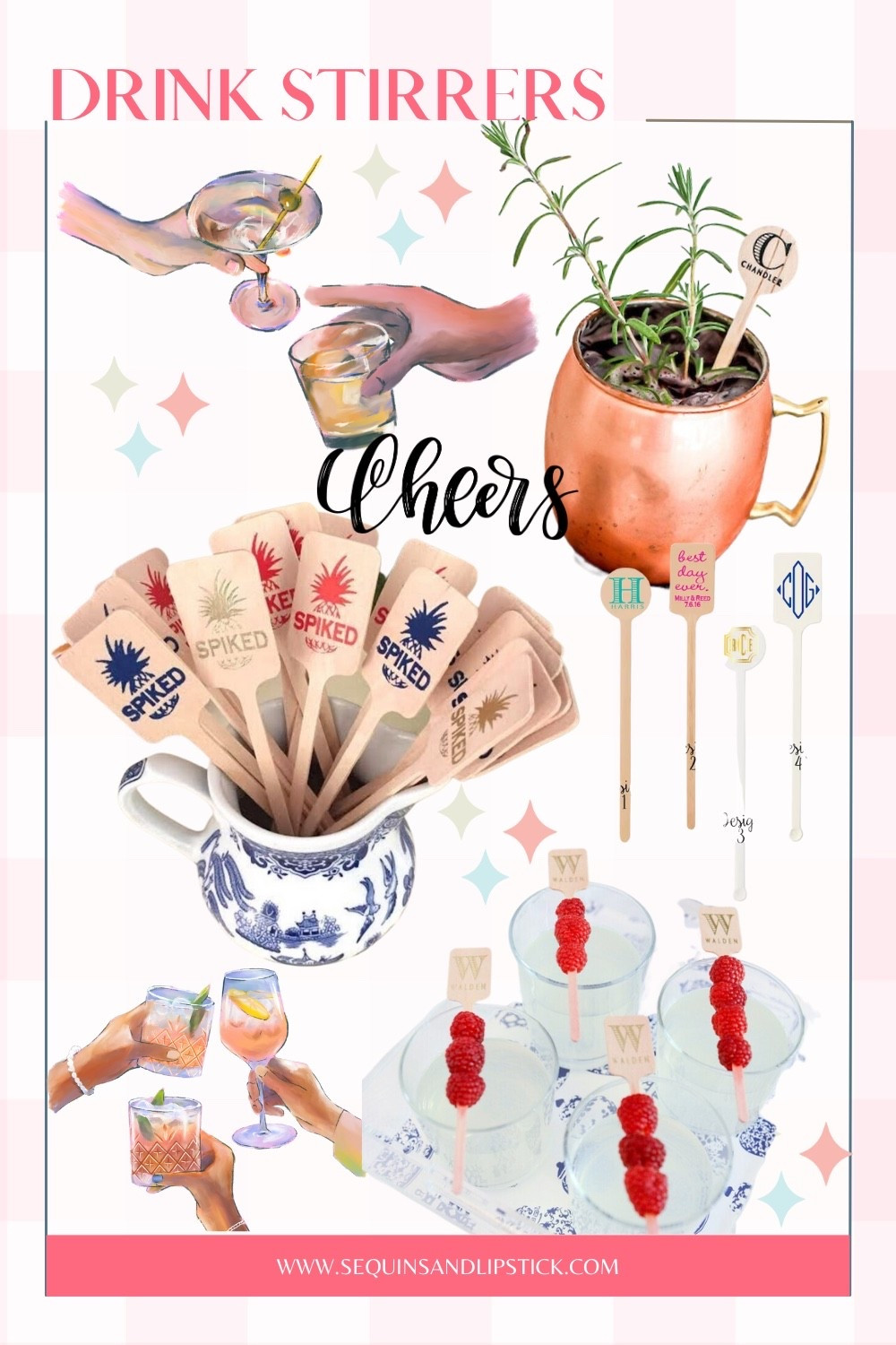 These personalized drink stirrers are a party essential, making every cocktail feel festive and photo-ready. Whether you’re planning a wedding, holiday cocktail hour, or Friendsgiving, custom stir sticks add that stylish bar detail everyone loves. 

#LTKParties #LTKWedding