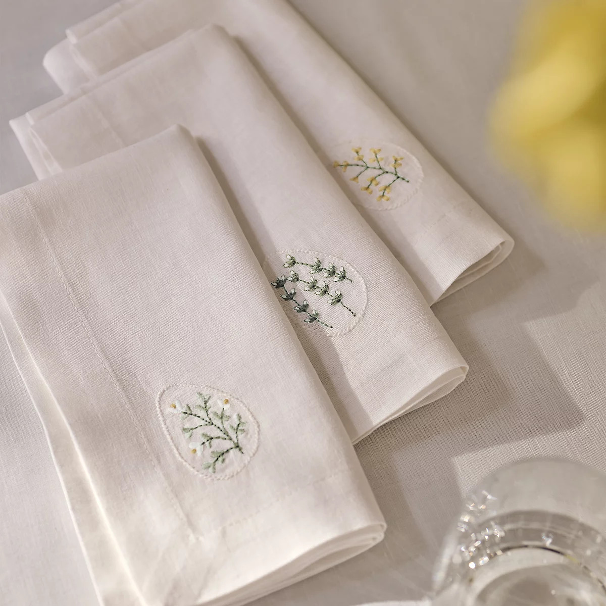 Easter Embroidered Napkins – Set of 4 | Table Linens & Accessories | The White Company | The White Company US