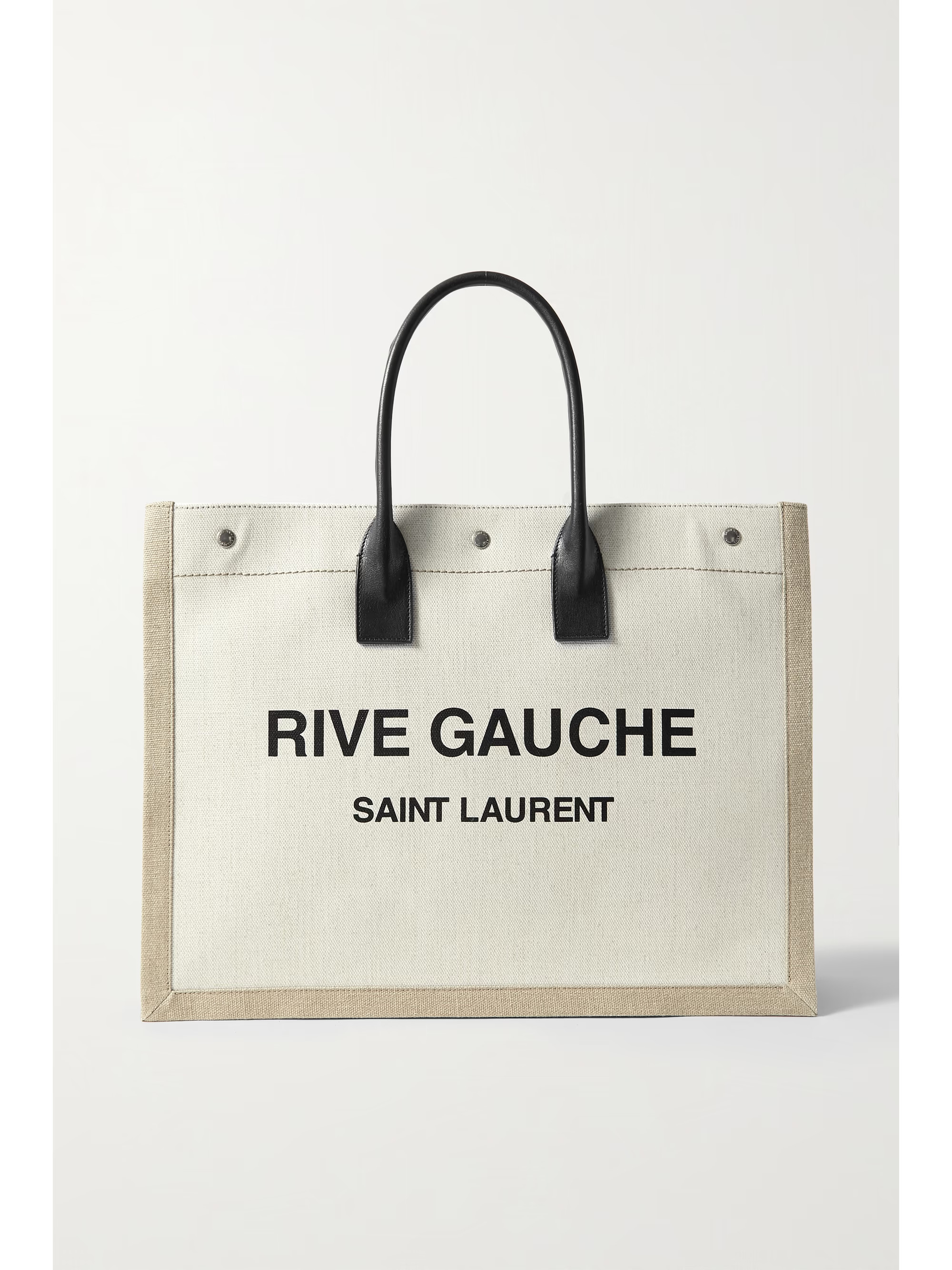 Noe leather-trimmed printed canvas tote | NET-A-PORTER (US)