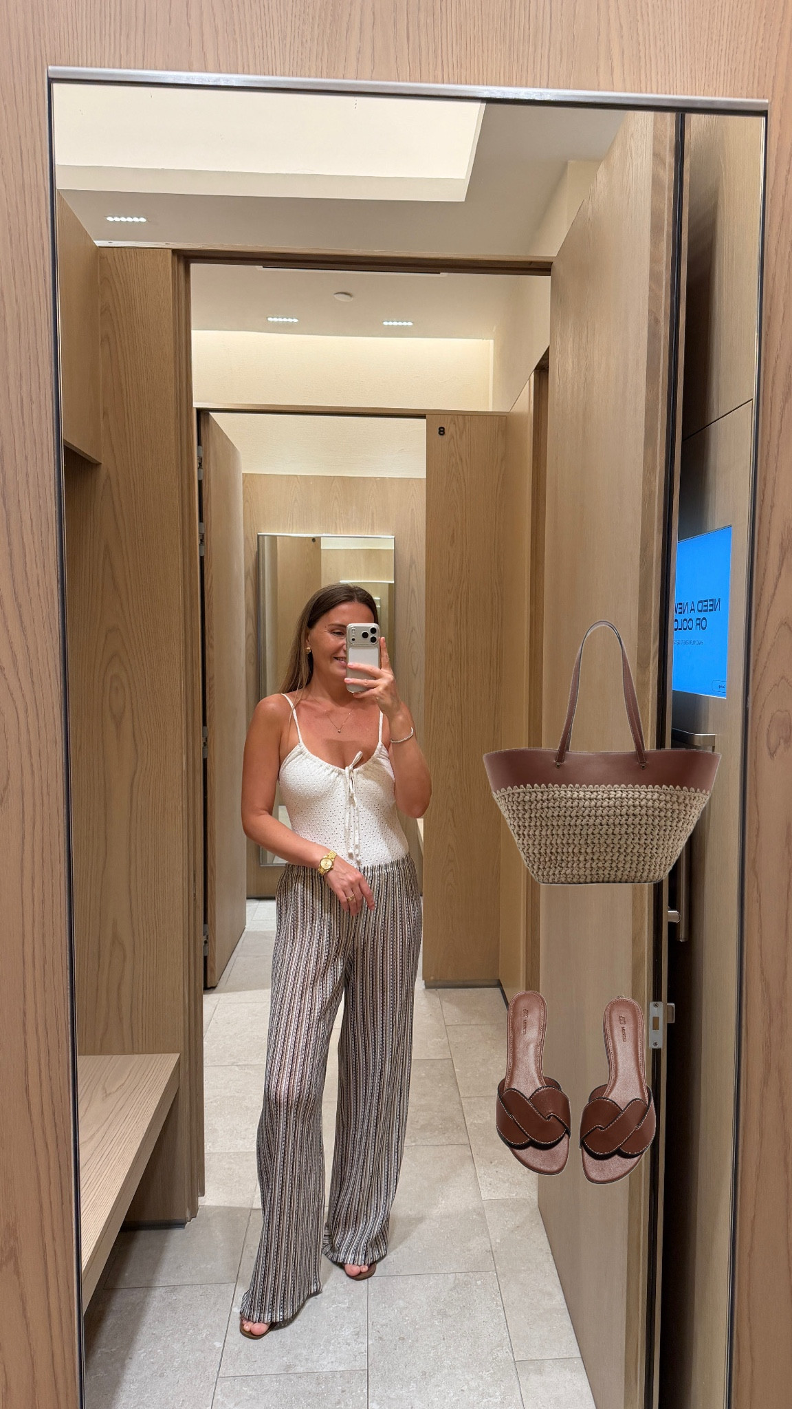 Swimsuit size S 
Trousers size S

#LTKspring #LTKstyletip #LTKfestival