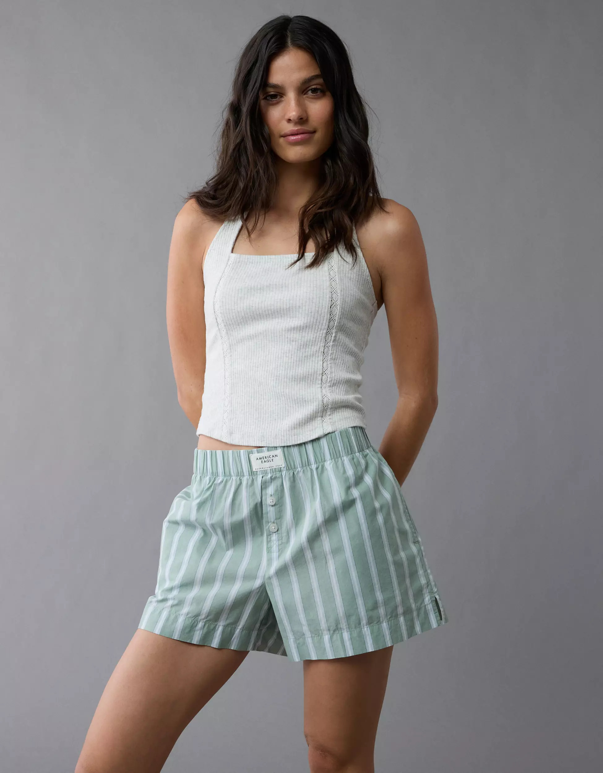 AE Striped Boxer Sleep Short | American Eagle Outfitters (US & CA)